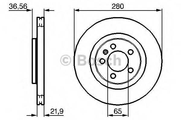 BOSCH - 0 986 478 852 - Тормозной диск (Тормозная система)