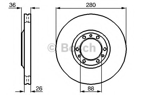 BOSCH - 0 986 478 854 - Тормозной диск (Тормозная система)