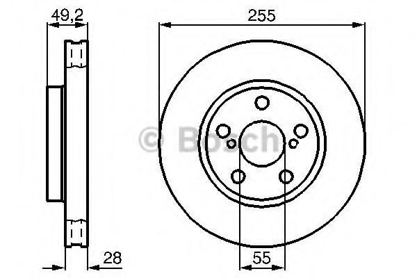 BOSCH - 0 986 478 858 - Тормозной диск (Тормозная система)