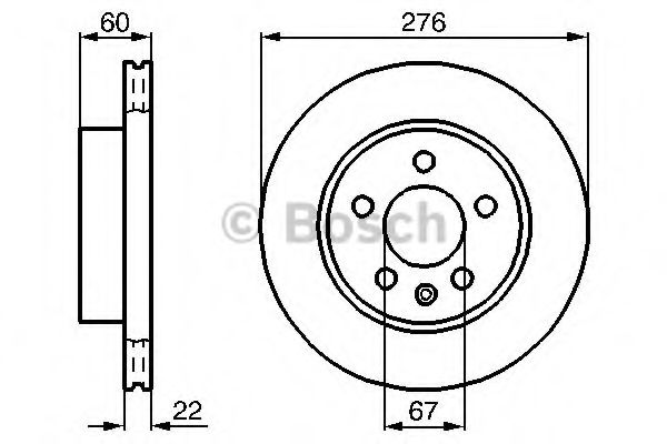 BOSCH - 0 986 478 861 - Тормозной диск (Тормозная система)