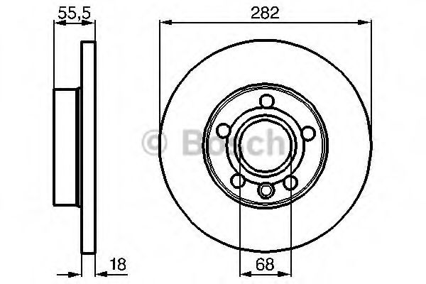 BOSCH - 0 986 478 870 - Тормозной диск (Тормозная система)