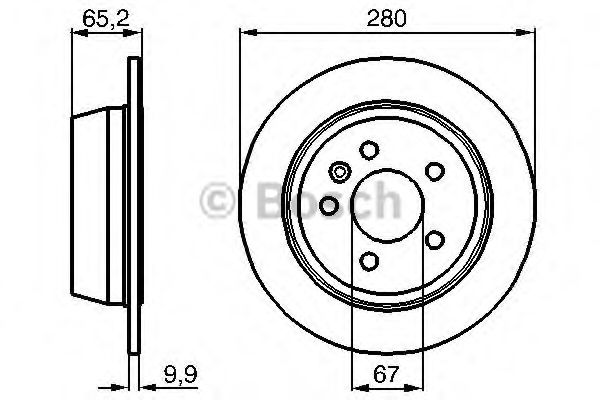 BOSCH - 0 986 478 873 - Тормозной диск (Тормозная система)