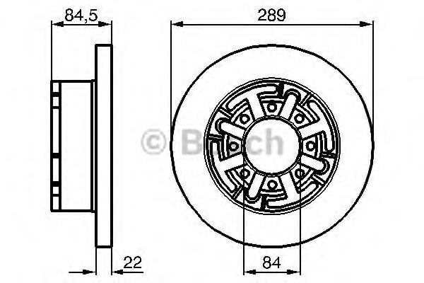 BOSCH - 0 986 478 886 - Тормозной диск (Тормозная система)