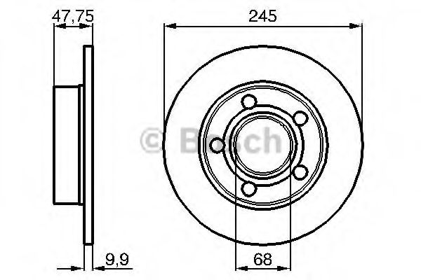 BOSCH - 0 986 479 B56 - Тормозной диск (Тормозная система)