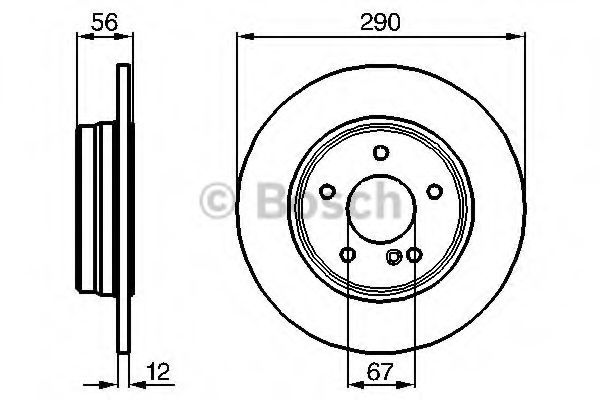 BOSCH - 0 986 478 899 - Тормозной диск (Тормозная система)