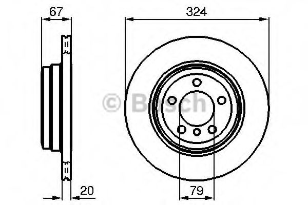 BOSCH - 0 986 479 004 - Тормозной диск (Тормозная система)