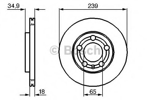 BOSCH - 0 986 479 B62 - Тормозной диск (Тормозная система)