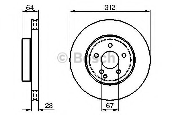 BOSCH - 0 986 479 040 - Тормозной диск (Тормозная система)