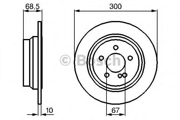 BOSCH - 0 986 479 041 - Тормозной диск (Тормозная система)