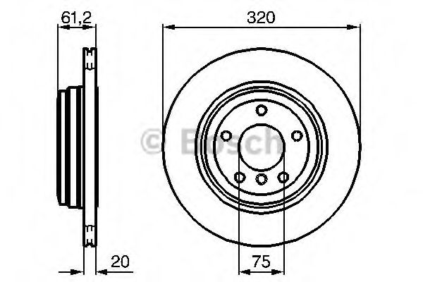 BOSCH - 0 986 479 056 - Тормозной диск (Тормозная система)