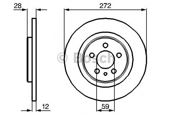 BOSCH - 0 986 479 064 - Тормозной диск (Тормозная система)