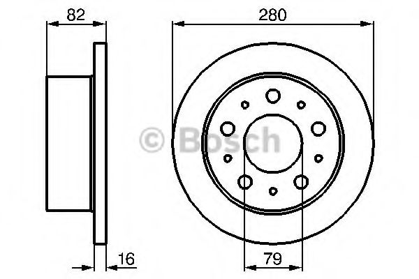 BOSCH - 0 986 479 066 - Тормозной диск (Тормозная система)