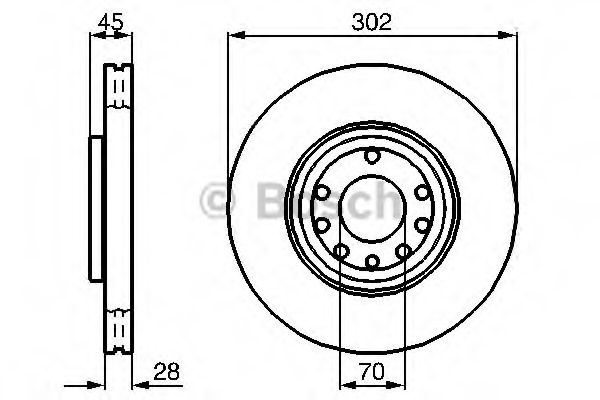 BOSCH - 0 986 479 076 - Тормозной диск (Тормозная система)