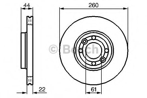 BOSCH - 0 986 479 080 - Тормозной диск (Тормозная система)