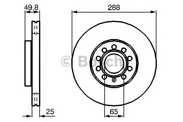 BOSCH - 0 986 479 088 - Тормозной диск (Тормозная система)