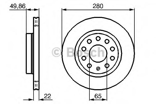 BOSCH - 0 986 479 098 - Тормозной диск (Тормозная система)