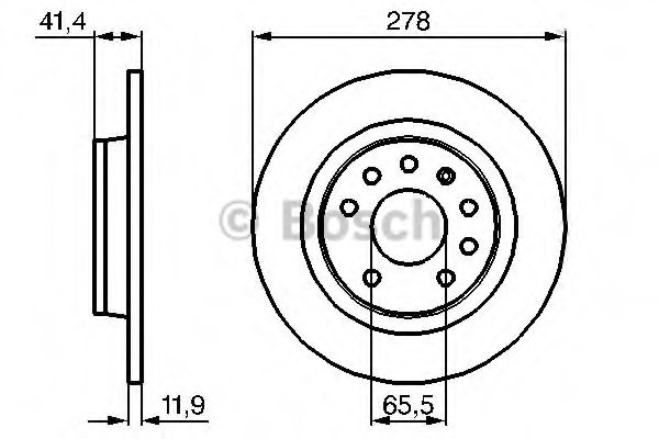 BOSCH - 0 986 479 106 - Тормозной диск (Тормозная система)