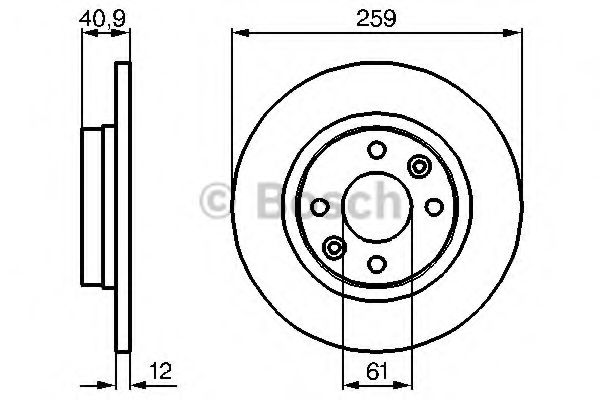 BOSCH - 0 986 479 B79 - Тормозной диск (Тормозная система)