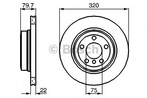 BOSCH - 0 986 479 166 - Тормозной диск (Тормозная система)