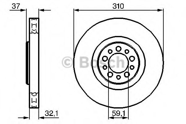 BOSCH - 0 986 479 168 - Тормозной диск (Тормозная система)