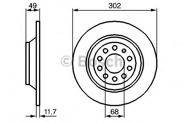 BOSCH - 0 986 479 257 - Тормозной диск (Тормозная система)