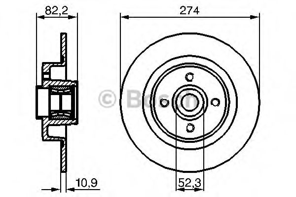 BOSCH - 0 986 479 277 - Тормозной диск (Тормозная система)