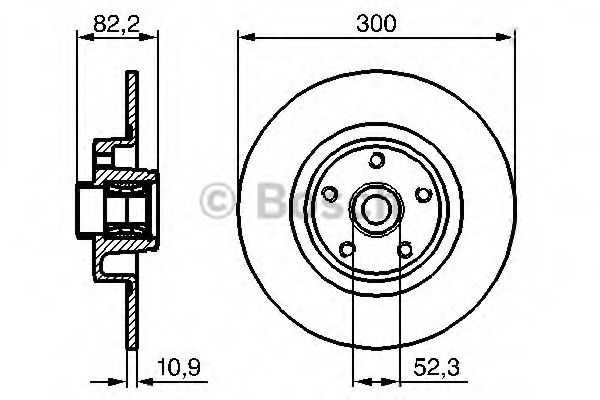 BOSCH - 0 986 479 280 - Тормозной диск (Тормозная система)