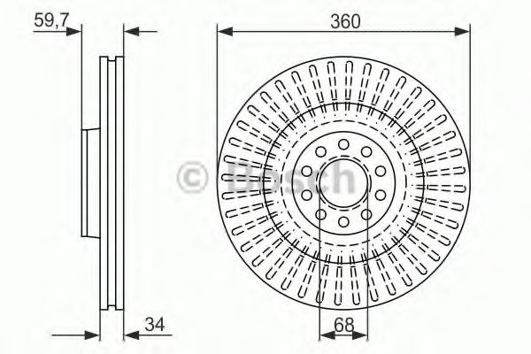 BOSCH - 0 986 479 302 - Тормозной диск (Тормозная система)