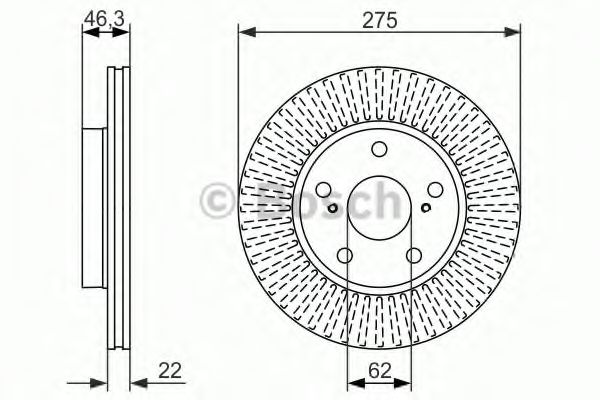 BOSCH - 0 986 479 341 - Тормозной диск (Тормозная система)