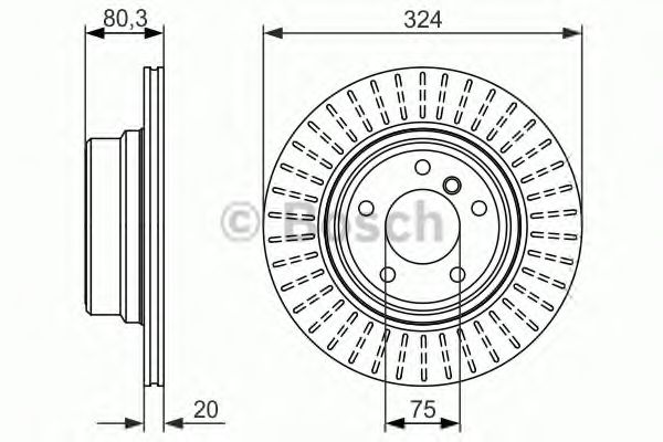 BOSCH - 0 986 479 350 - Тормозной диск (Тормозная система)