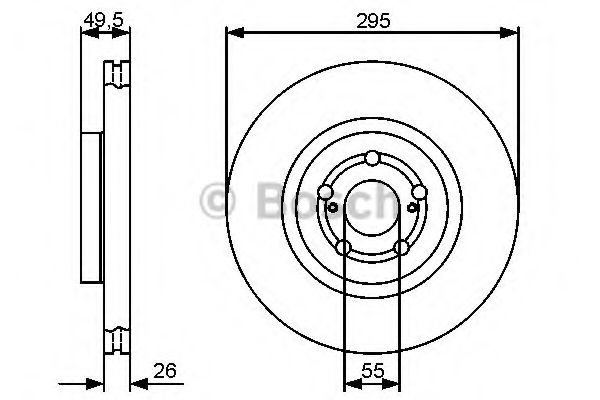 BOSCH - 0 986 479 423 - Тормозной диск (Тормозная система)