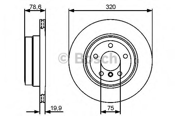 BOSCH - 0 986 479 442 - Тормозной диск (Тормозная система)