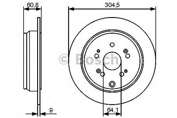 BOSCH - 0 986 479 449 - Тормозной диск (Тормозная система)