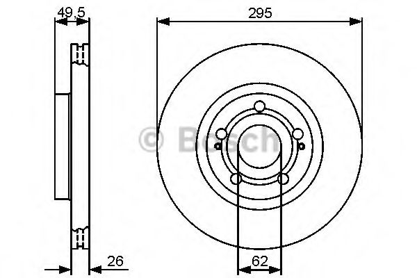 BOSCH - 0 986 479 454 - Тормозной диск (Тормозная система)