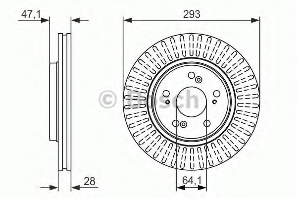 BOSCH - 0 986 479 456 - Тормозной диск (Тормозная система)