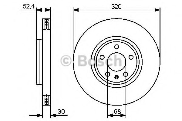 BOSCH - 0 986 479 468 - Тормозной диск (Тормозная система)