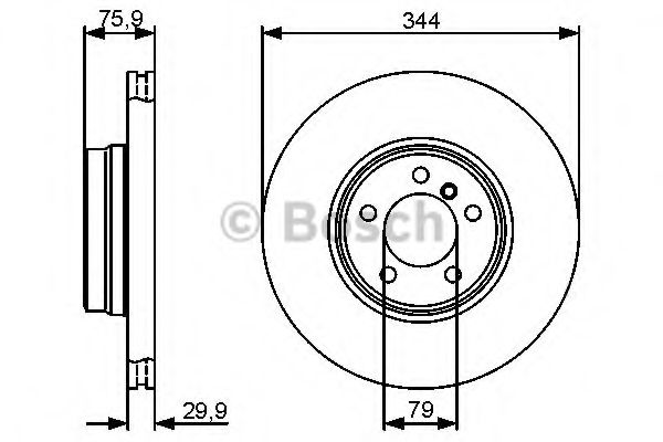 BOSCH - 0 986 479 475 - Тормозной диск (Тормозная система)