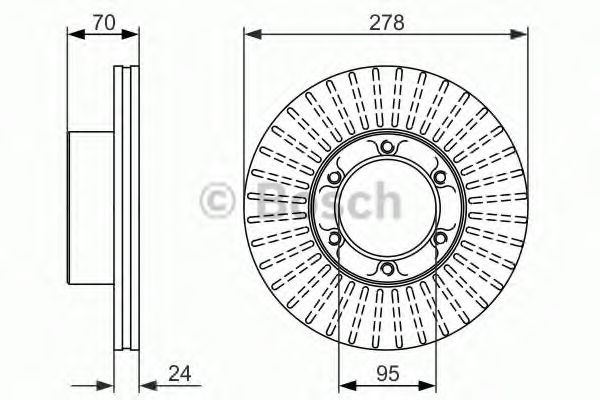 BOSCH - 0 986 479 488 - Тормозной диск (Тормозная система)