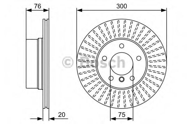 BOSCH - 0 986 479 497 - Тормозной диск (Тормозная система)