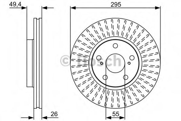 BOSCH - 0 986 479 561 - Тормозной диск (Тормозная система)