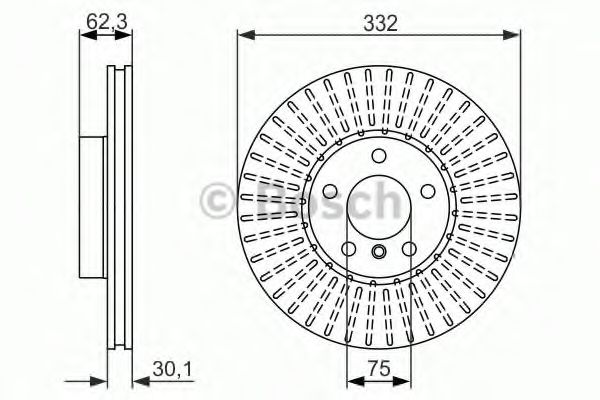 BOSCH - 0 986 479 624 - Тормозной диск (Тормозная система)