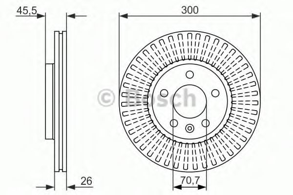 BOSCH - 0 986 479 644 - Тормозной диск (Тормозная система)