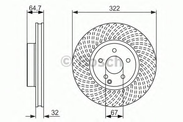 BOSCH - 0 986 479 652 - Тормозной диск (Тормозная система)