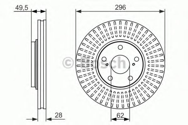 BOSCH - 0 986 479 664 - Тормозной диск (Тормозная система)