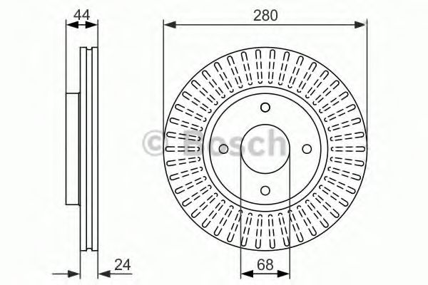 BOSCH - 0 986 479 737 - Тормозной диск (Тормозная система)