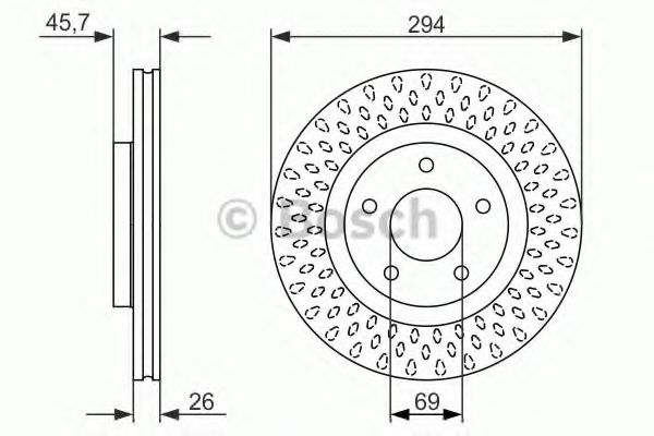 BOSCH - 0 986 479 751 - Тормозной диск (Тормозная система)