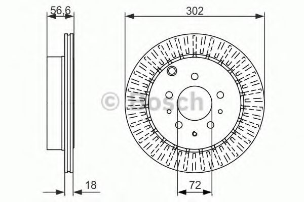 BOSCH - 0 986 479 757 - Тормозной диск (Тормозная система)