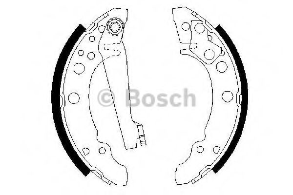 BOSCH - 0 986 487 002 - Комплект тормозных колодок (Тормозная система)