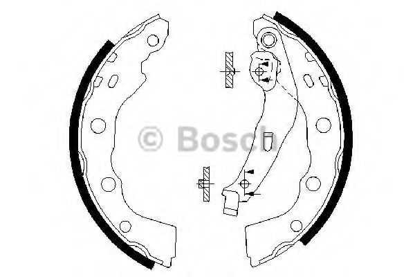 BOSCH - 0 986 487 577 - Комплект тормозных колодок (Тормозная система)