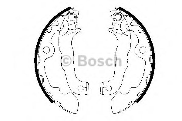 BOSCH - 0 986 487 633 - Комплект тормозных колодок (Тормозная система)